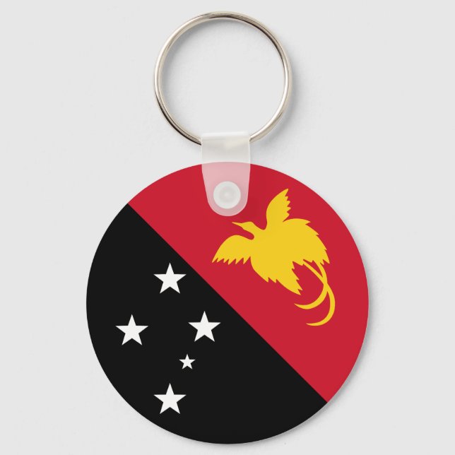 Porte-clés Drapeau de Papouasie-Nouvelle-Guinée (Recto)