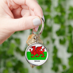 Porte-clés Drapeau de Pays de Galles /Dragon celtique