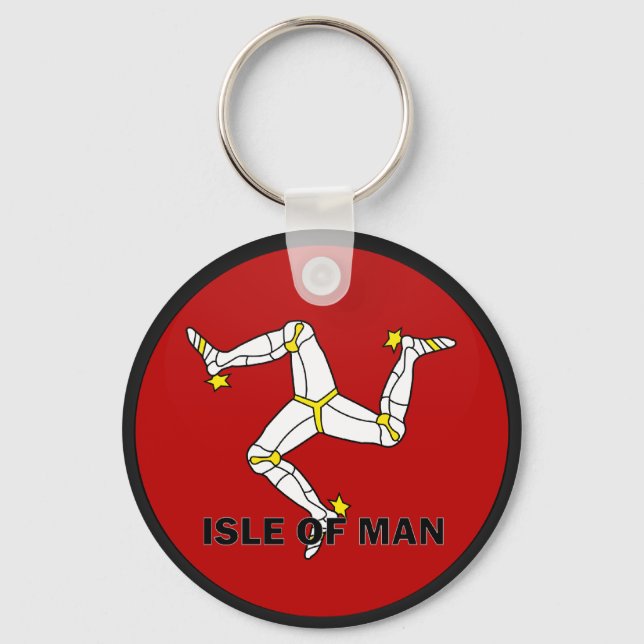 Porte-clés Drapeau De Qualité Isle Of Man (Recto)