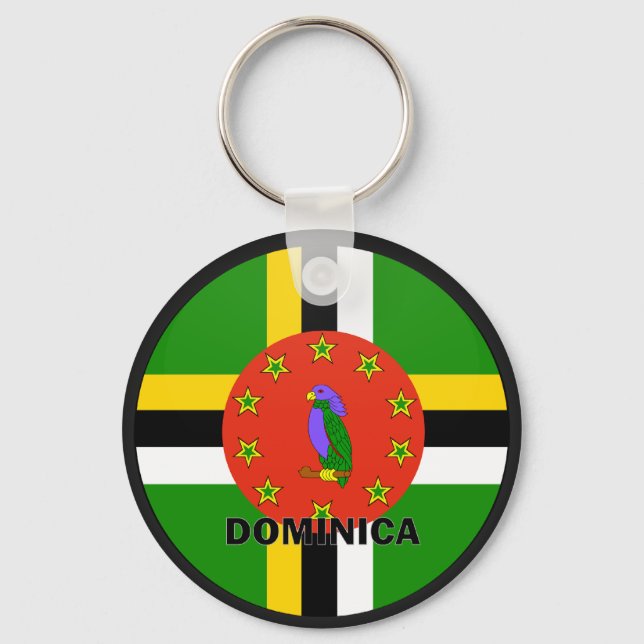 Porte-clés Drapeau de qualité Roundel Dominica (Recto)