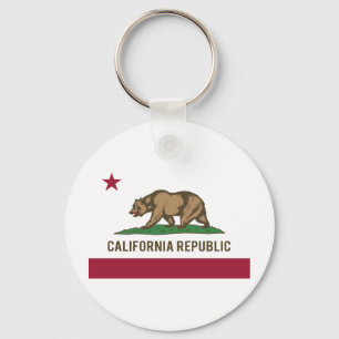 Porte-clés Drapeau de République de la Californie - couleur