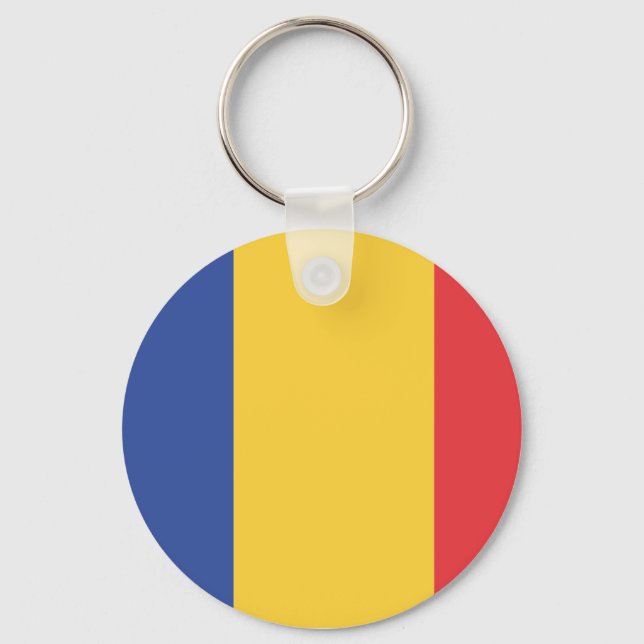 Porte-clés Drapeau de Roumanie, drapeau roumain (Recto)