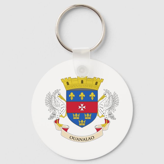 Porte-clés Drapeau de Saint-Barthélemy (Recto)