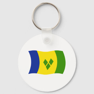 Porte-clés Drapeau de Saint-Vincent-et-les-Grenadi