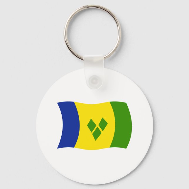 Porte-clés Drapeau de Saint-Vincent-et-les-Grenadi (Recto)