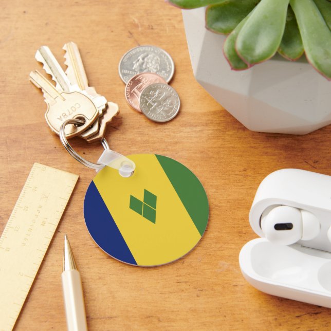 Porte-clés Drapeau de Saint-Vincent-et-les Grenadines (Bureau)