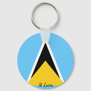 Porte-clés Drapeau de Sainte-Lucie