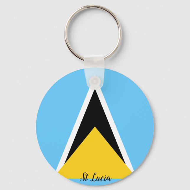 Porte-clés Drapeau de Sainte-Lucie (Recto)