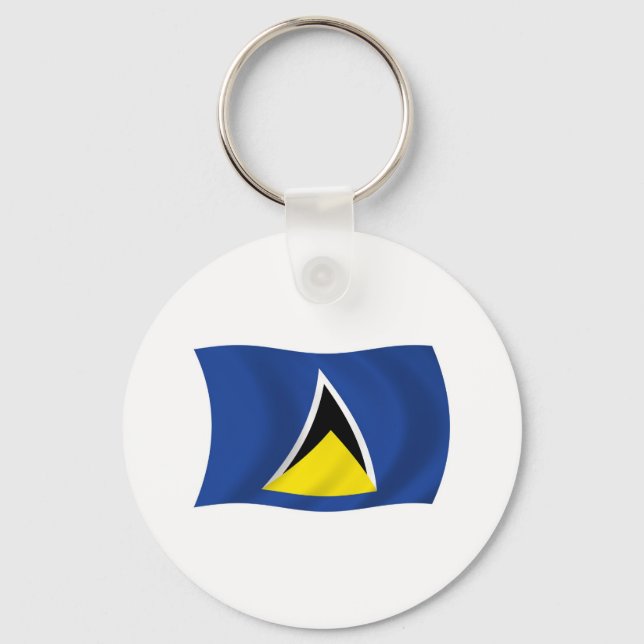 Porte-clés Drapeau de Sainte-Lucie (Recto)