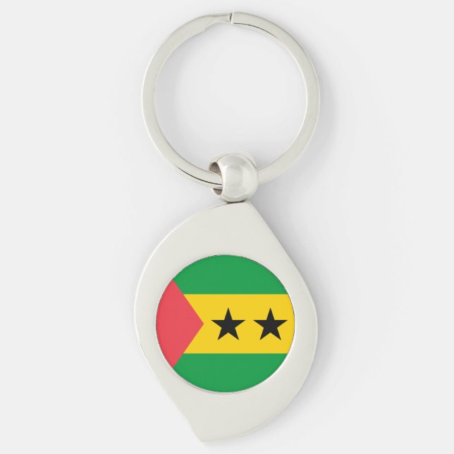 Porte-clés Drapeau de Sao Tomé-et-Principe (Devant)
