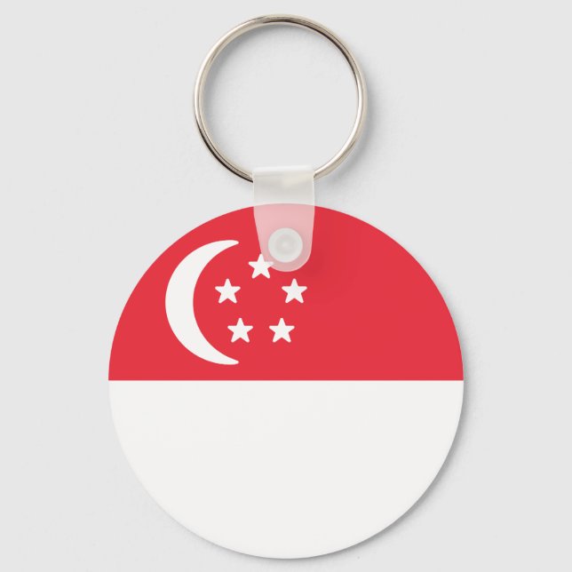 Porte-clés Drapeau de Singapour (Recto)