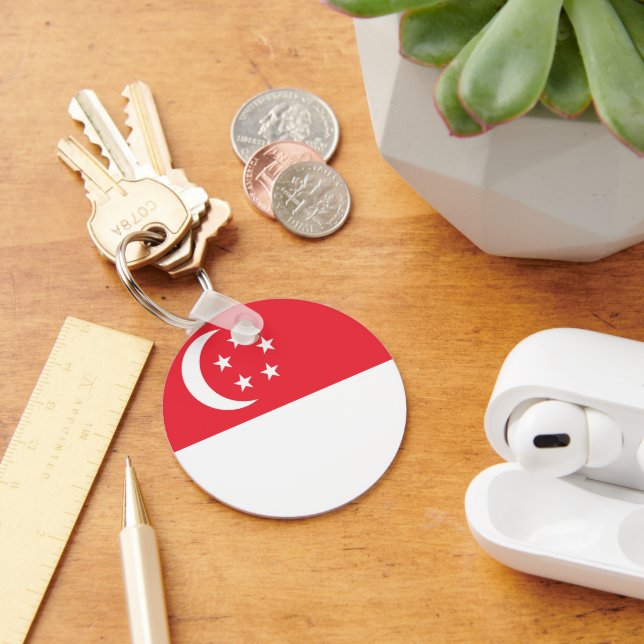Porte-clés Drapeau de Singapour (Bureau)