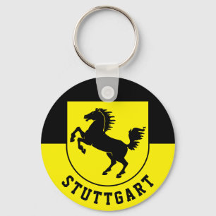 Porte-clés Drapeau de Stuttgart (Allemagne)