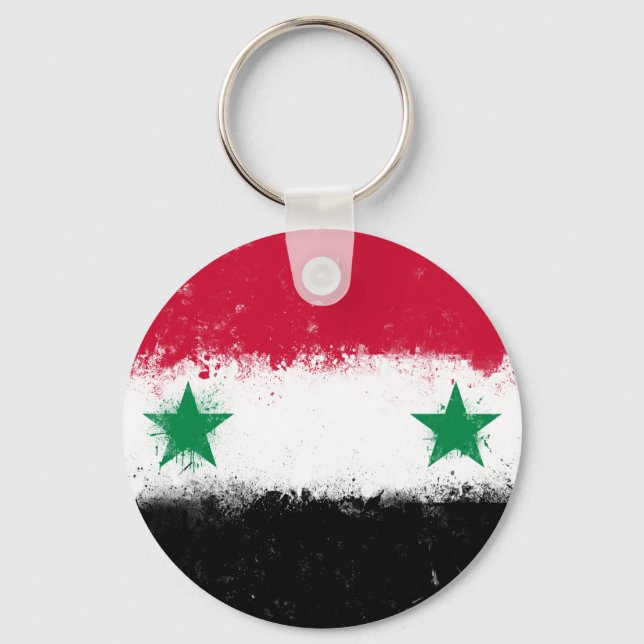 Porte-clés Drapeau de Syrie (Recto)