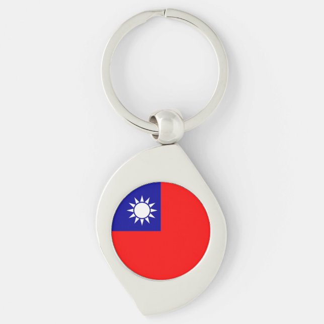 Porte-clés Drapeau de Taïwan (Devant)