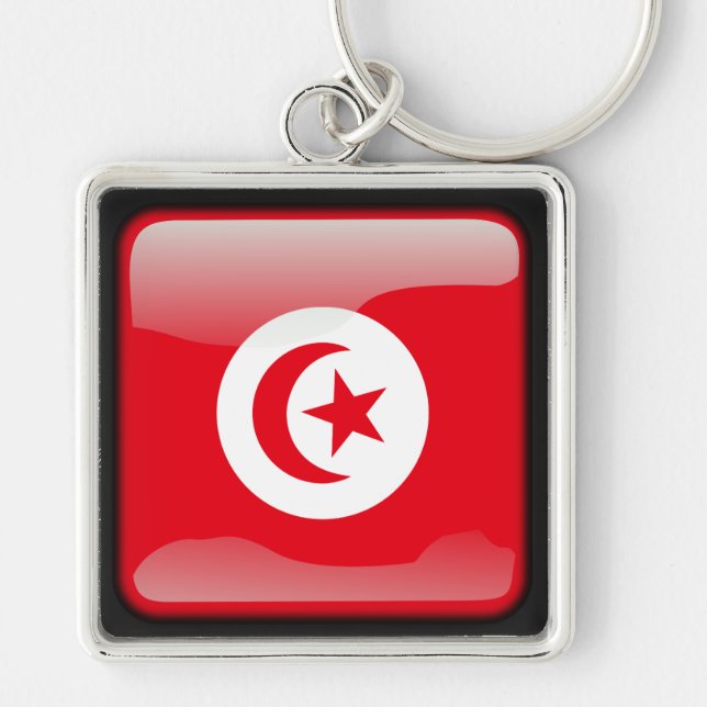 Porte-clés Drapeau de Tunisie (Devant)