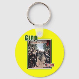 Porte-clés Drapeau de vélo Giro 1909 Italie Retro Art Vintage