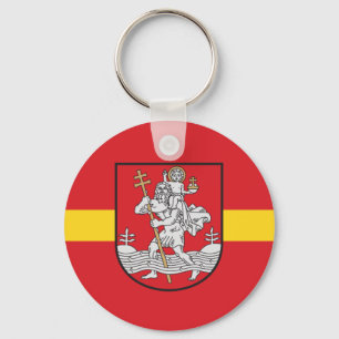 Porte-clés Drapeau de Vilnius, Lituanie Porte - clé