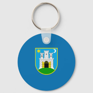 Porte-clés Drapeau de Zagreb, Croatie