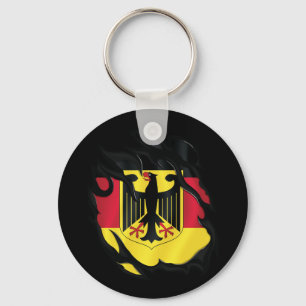 Porte-clés Drapeau déchiré de l'Allemagne