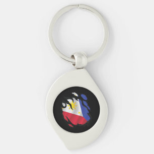 Porte-clés Drapeau déchiré des Philippines