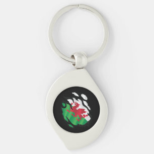 Porte-clés Drapeau déchiré du pays de Galles