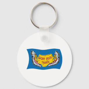 Porte-clés drapeau des Assiniboines de Fort Peck