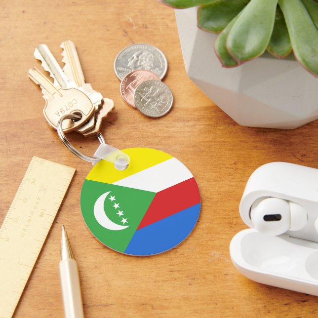 Porte-clés Drapeau des Comores (Bureau)