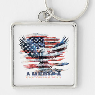 Porte-clés Drapeau des États-Unis. Amérique