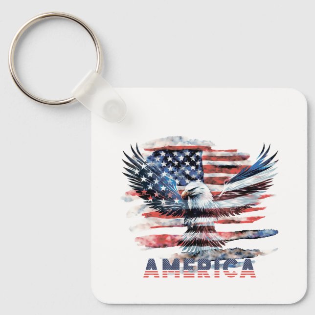 Porte-clés Drapeau des États-Unis. Amérique (Recto)