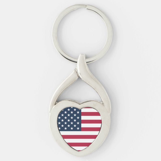 Porte-clés Drapeau des États-Unis d'Amérique (Devant)