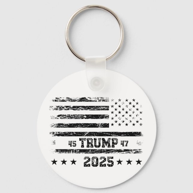 Porte-clés Drapeau des Etats-Unis.Donald Trump. (Recto)