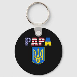 Porte-clés Drapeau des États-Unis et drapeau de l'Ukraine 