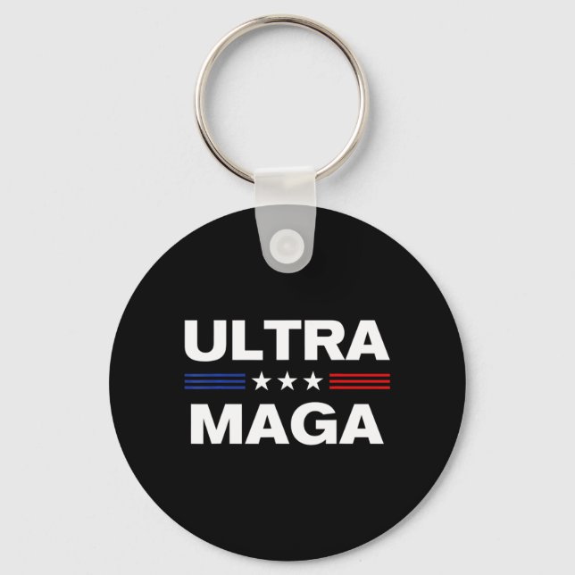 Porte-clés Drapeau des États-Unis Ultra Maga 3 (Recto)