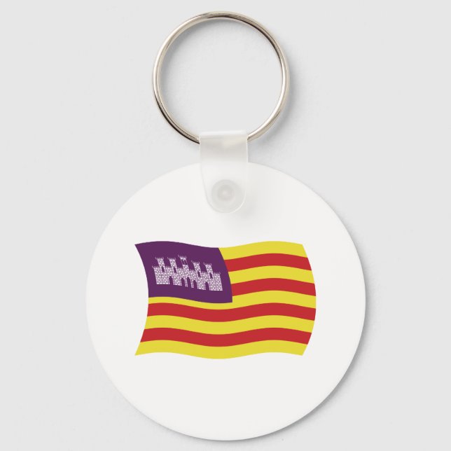 Porte-clés Drapeau des Îles Baléares (Recto)