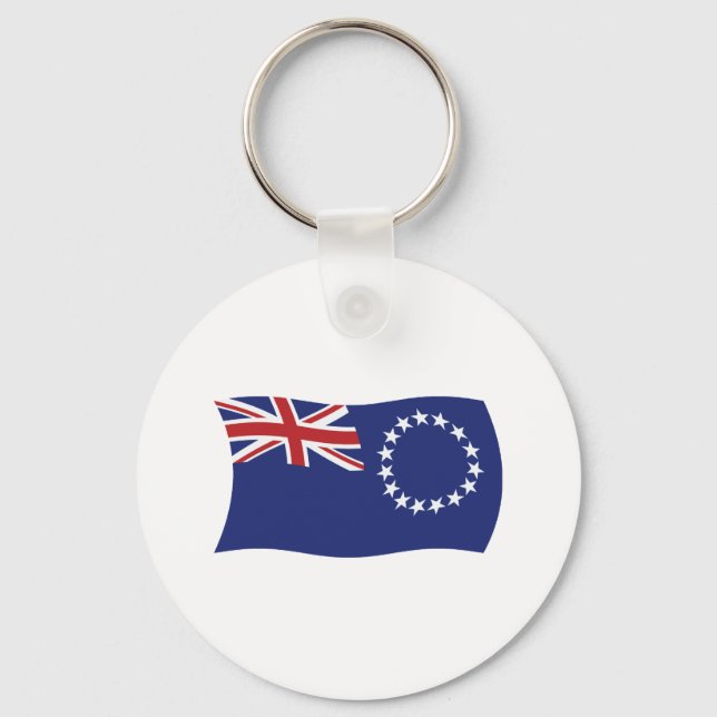 Porte-clés Drapeau des Îles Cook (Recto)