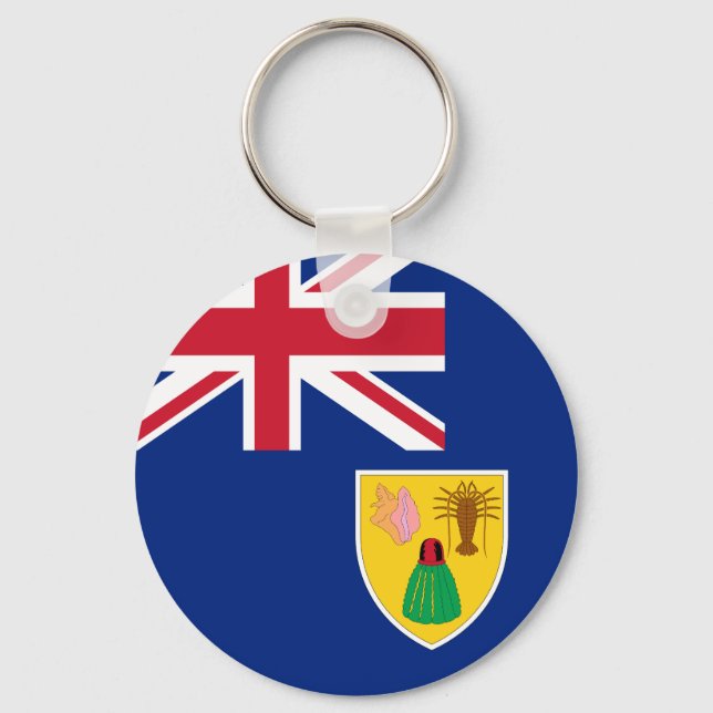 Porte-clés Drapeau des îles Turques et Caïques (Recto)