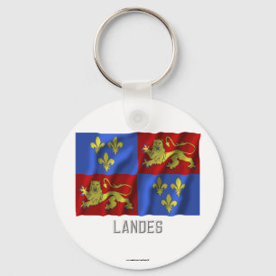 Porte-clés Drapeau des Landes avec nom