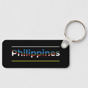Porte-clés Drapeau des Philippines - Lettrage découpé patriot