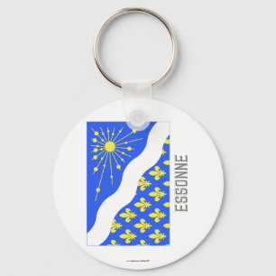 Porte-clés Drapeau d'Essonne avec le nom