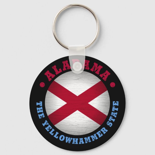 PORTE-CLÉS DRAPEAU D'ÉTAT D'ALABAMA (Recto)
