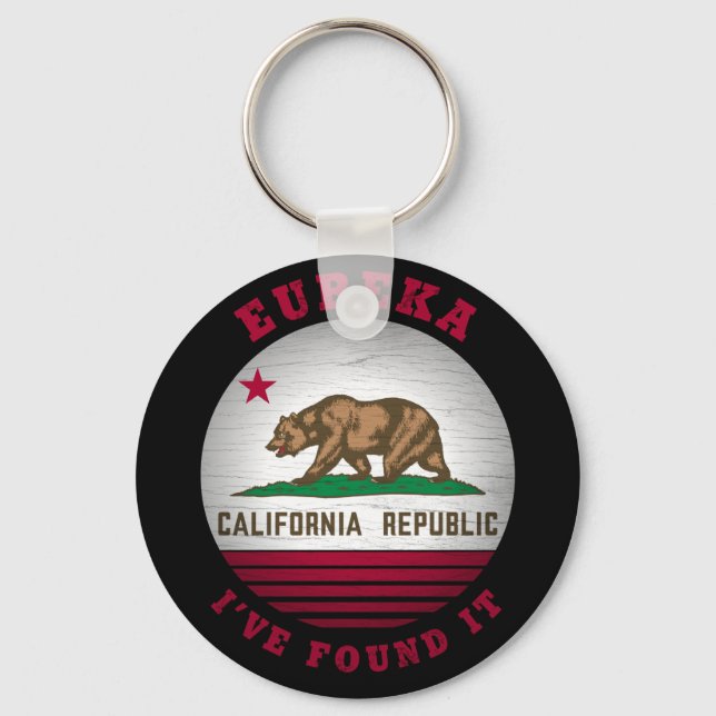 PORTE-CLÉS DRAPEAU D'ÉTAT DE CALIFORNIE EUREKA (Recto)