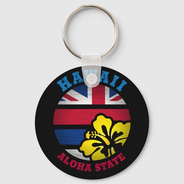 PORTE-CLÉS DRAPEAU D'ÉTAT DE HAWAII ALOHA (Recto)