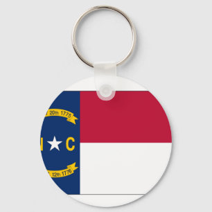 Porte-clés Drapeau d'état de la Caroline du Nord