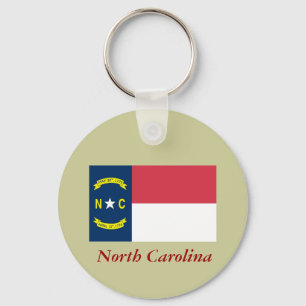 Porte-clés Drapeau d'état de la Caroline du Nord