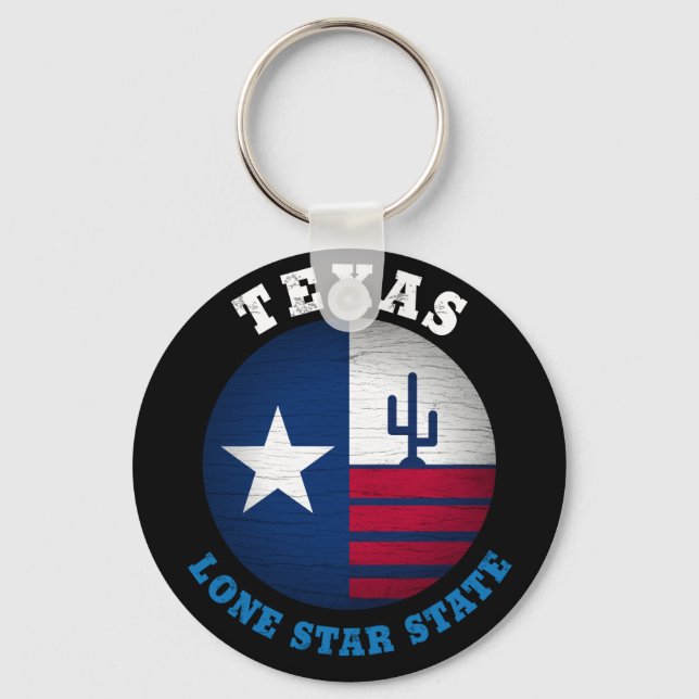 PORTE-CLÉS DRAPEAU D'ÉTAT TEXAS LONE STAR (Recto)