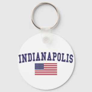 Porte-clés Drapeau d'Indianapolis USA