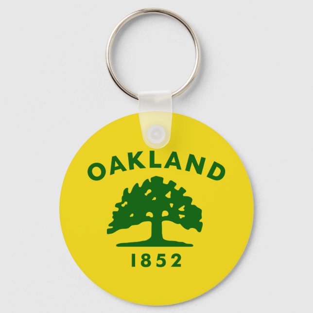 Porte-clés Drapeau d'Oakland, Californie (Recto)