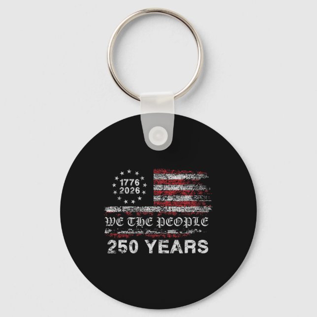Porte-clés Drapeau du 250e anniversaire 1776-2026  (Recto)