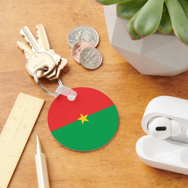 Porte-clés drapeau du Burkina Faso (Bureau)